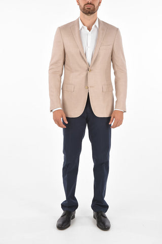 silk and virgin wool side vents 2-button GATE blazer drop 7R