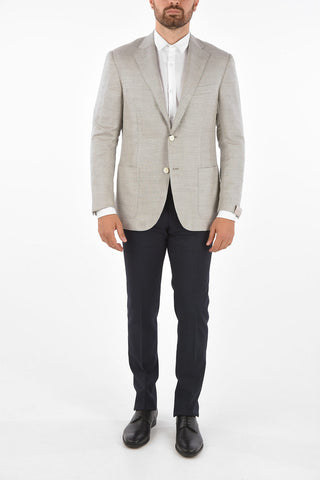 Cashmere-blend LEADER SOFT Blazer with Side Vents