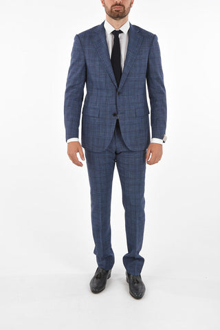 district check ACADEMY side vents 2-button suit drop 7R