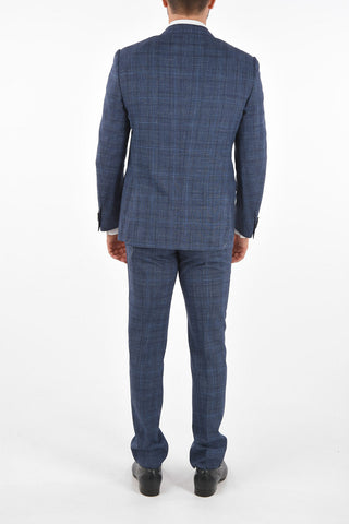 district check ACADEMY side vents 2-button suit drop 7R