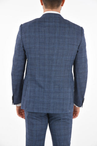 district check ACADEMY side vents 2-button suit drop 7R