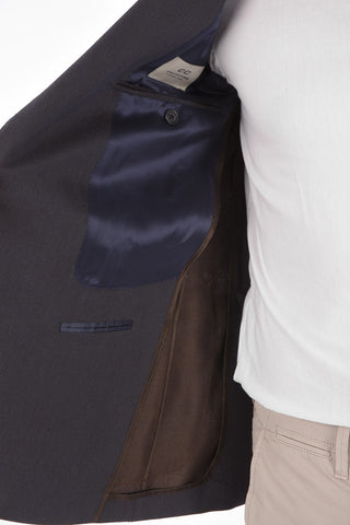 CC COLLECTION silk virgin wool and flax REWARD side vents 2-button blazer drop 7R