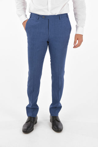 virgin wool and flax side vents 2-button ACADEMY suit drop 8R