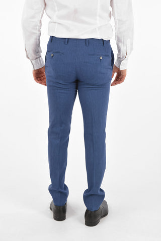 virgin wool and flax side vents 2-button ACADEMY suit drop 8R