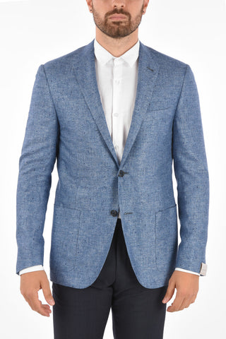silk and cashmere GATE side vents 2-button blazer drop 7R
