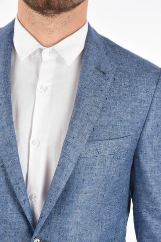 silk and cashmere GATE side vents 2-button blazer drop 7R