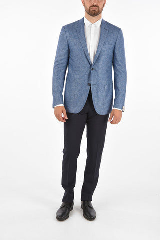 silk and cashmere GATE side vents 2-button blazer drop 7R