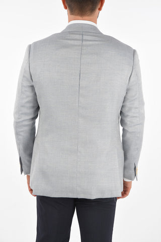 silk and cashmere side vents 2-button LEADER SOFT blazer drop 7R