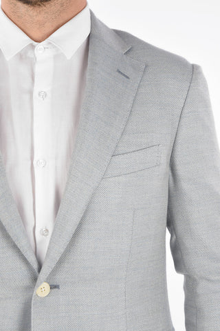 silk and cashmere side vents 2-button LEADER SOFT blazer drop 7R