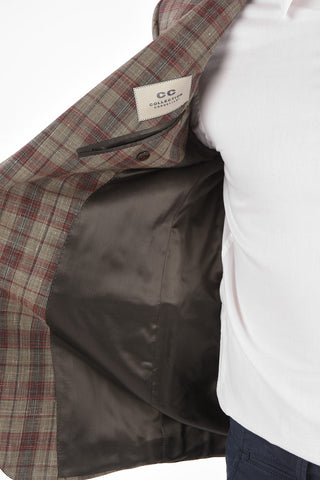 CC COLLECTION check side vents 2-button RESET blazer drop 8R