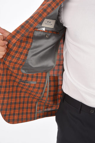 CC COLLECTION plaid REWARD 2-button blazer