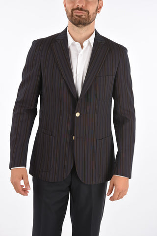 CC COLLECTION unbalanced striped REWARD 2-button blazer