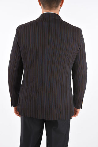 CC COLLECTION unbalanced striped REWARD 2-button blazer
