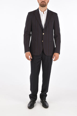 CC COLLECTION unbalanced striped REWARD 2-button blazer
