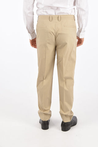 ID pantalone a doppia pince in Cotone e Seta con Coulisse