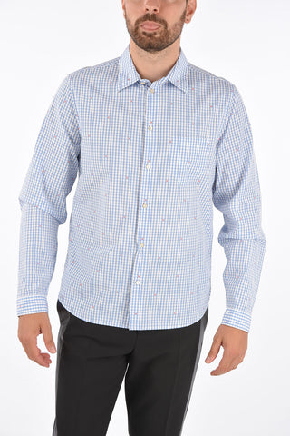 Checked Monogram Embroidered Shirt
