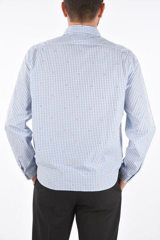 Checked Monogram Embroidered Shirt