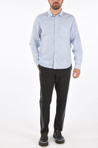 Checked Monogram Embroidered Shirt
