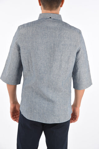 Striped Leisure Fit Button-Down Shirt