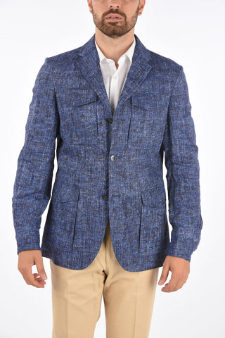 ID Linen IDENTITY 3 Button Utility Blazer