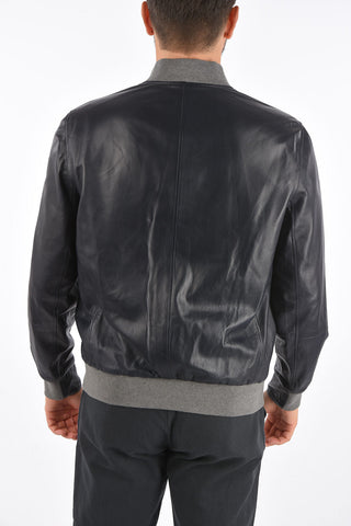 Leather Reversible Bomber