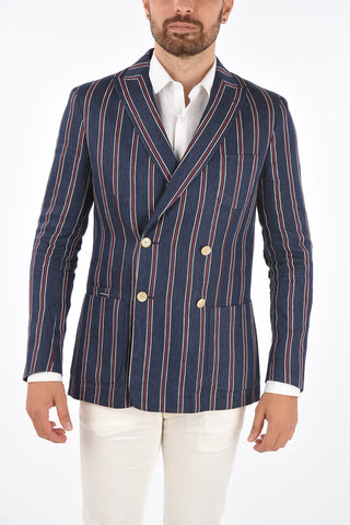 CC COLLECTION hairline striped REWARD double-breasted blazer