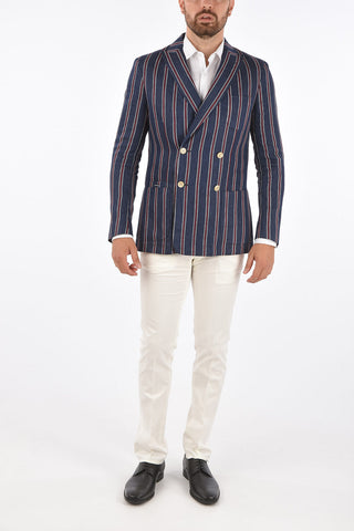 CC COLLECTION hairline striped REWARD double-breasted blazer