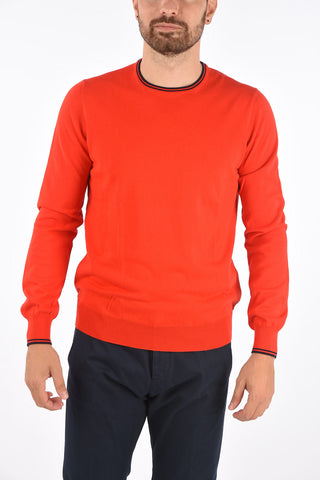 Contrasting Trinmmings Crew-Neck Sweater