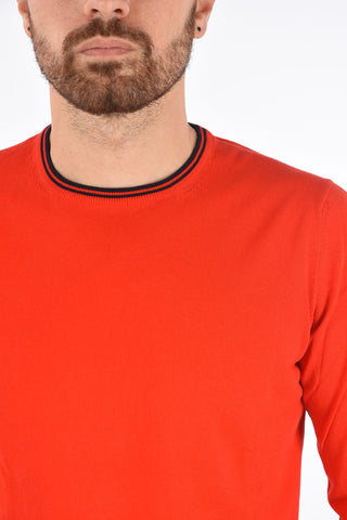 Contrasting Trinmmings Crew-Neck Sweater