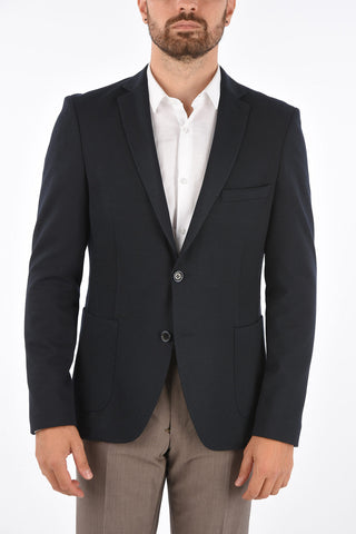 CC COLLECTION patch pocket INTERLOCK PENYE 2-button blazer