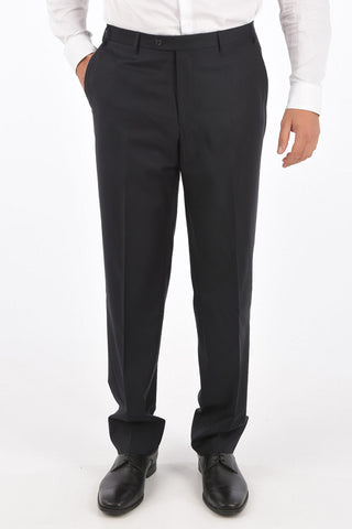 Extrafine Wool LEADER plain hem trousers
