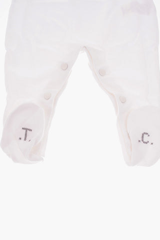 embroidered long sleeve romper suit