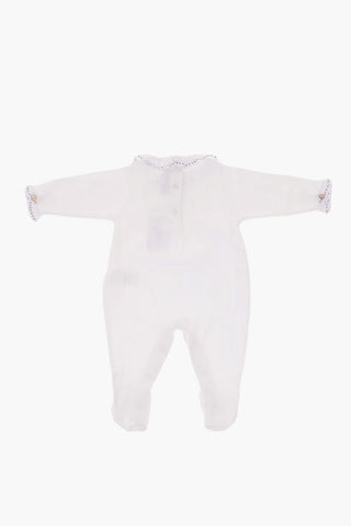 embroidered long sleeve romper suit