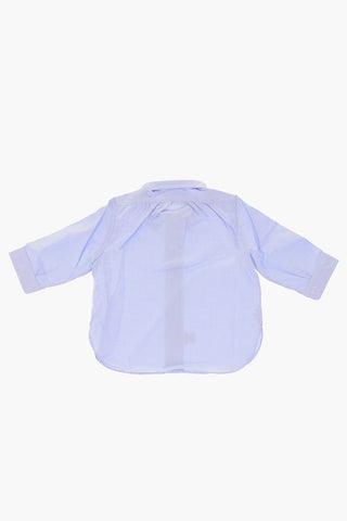 plain herringbone spread collar shirt