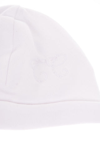 Beanie in cotone con ricamo