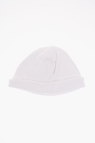 Beanie in cotone con ricamo