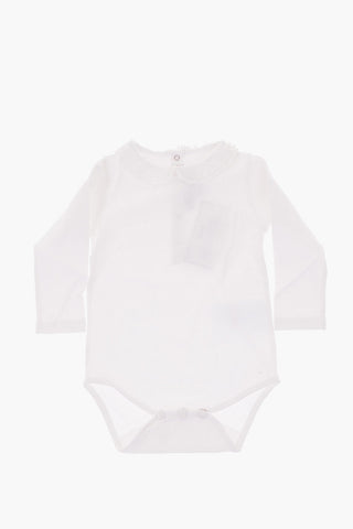 stretch cotton long sleeve bodysuit
