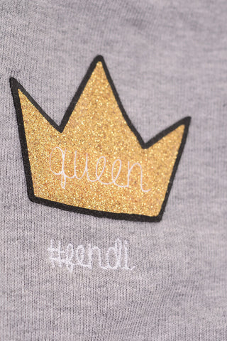 ruffled crew-neck sweatshirt