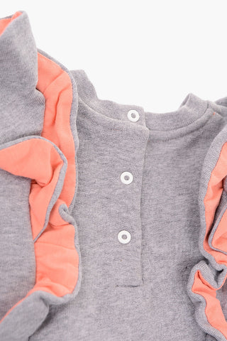 ruffled crew-neck sweatshirt