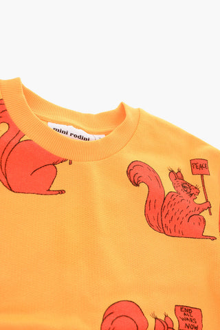 All over squirrel printed crew-neck sweatshirt