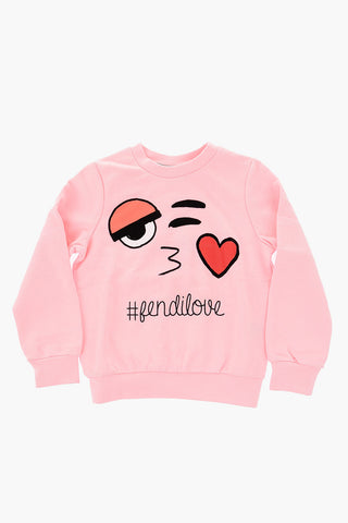 crew-neck sweatshirt with embroidery logo