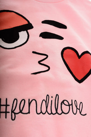 crew-neck sweatshirt with embroidery logo