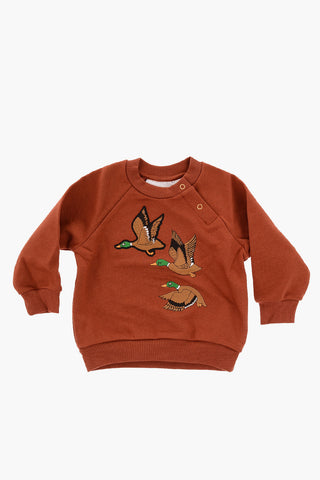 Duck crew-neck sweatshirt with Logp