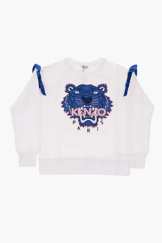 embroidered TIGER crew-neck sweatshirt