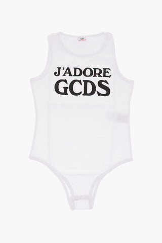 printed stretch cotton bodysuit