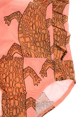 crocodile printed one piece swimsuit