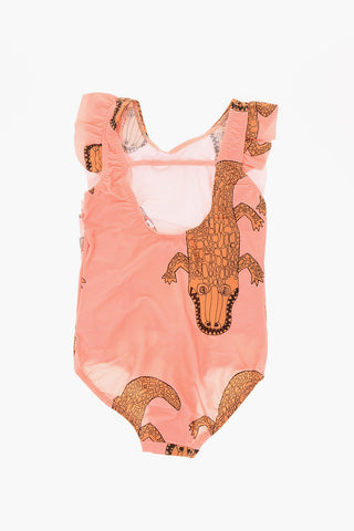 crocodile printed one piece swimsuit