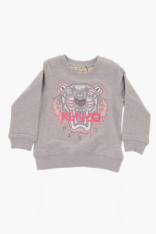 embroidered TIGER crew-neck sweatshirt