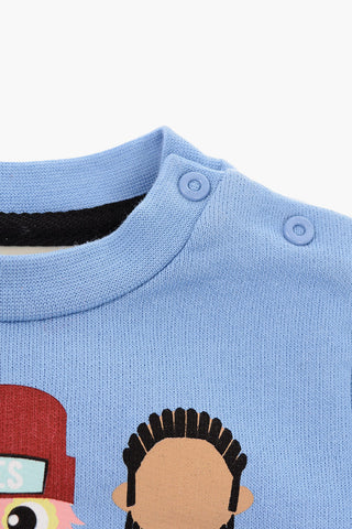 printed crew-neck sweatshirt