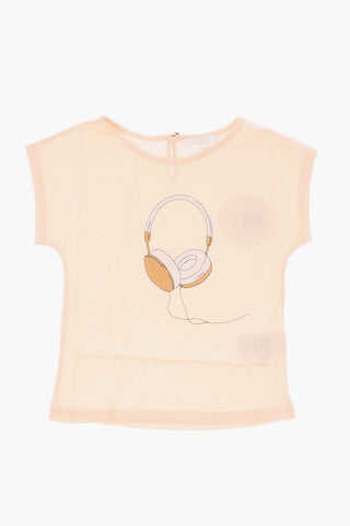 t-shirt girocollo con stampa